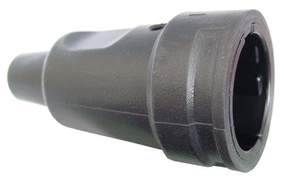 Kopp Koppelcontactstop rubber 10/16A - IP44 - RA - zwart Kema - VDE
